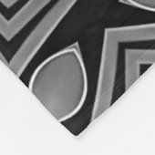 Graue und schwarze geometrische Quadrate Fleecedecke (Ecke)