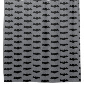 Graue und schwarze Halloween-Fledermäuse Duschvorhang (Vorderseite)