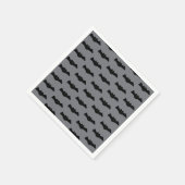 Graue und schwarze Halloween-Fledermäuse Serviette (Ecke)