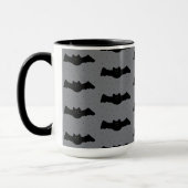 Graue und schwarze Halloween-Fledermäuse Tasse (Links)