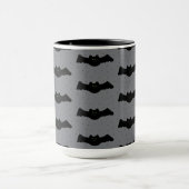 Graue und schwarze Halloween-Fledermäuse Tasse (Zentrum)