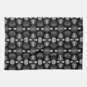 Graue und schwarze Hand Geschirrtuch (Horizontal)