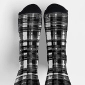 Graue und schwarze Karierte Gegenwart Socken (Oben)