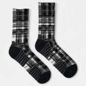 Graue und schwarze Karierte Gegenwart Socken (Rechts)