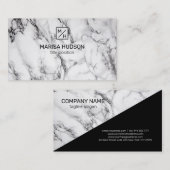 graue und schwarze Marmorplatte Visitenkarte (Vorne/Hinten)