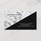 graue und schwarze Marmorplatte Visitenkarte (Rückseite)
