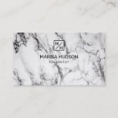 graue und schwarze Marmorplatte Visitenkarte (Vorderseite)