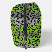 Graue und schwarze, pixelförmige Streifen Waschbeutel (Rechts)