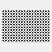 Graue und schwarze Polka Dots Geschenkpapier Set (Vorderseite 3)