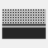 Graue und schwarze Polka Dots Geschenkpapier Set (Vorderseite 2)