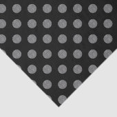 Graue und schwarze Polka-Punkte Seidenpapier (Ausschnitt)