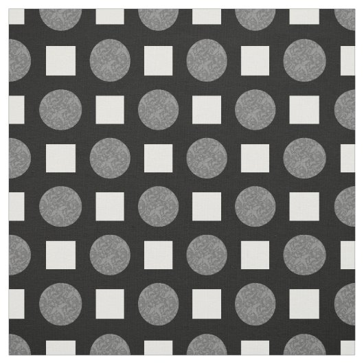 Graue und schwarze Polka-Punkte Stoff (Muster)