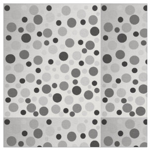 Graue und schwarze Polka-Punkte, Stoffe