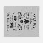 Graue und schwarze Regeln für den Feuerpitter mit  Fleecedecke (Vorderseite (Horizontal))