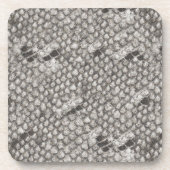 Graue und schwarze Schlangenhaut Untersetzer (Vorderseite)