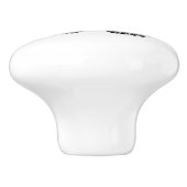 Graue und schwarze Schmetterlinge Keramikknauf (Seitenansicht)