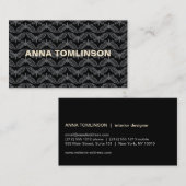 Graue und schwarze Schmetterlingsmuster-Visitenkar Visitenkarte (Vorne/Hinten)
