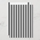 Graue und schwarze Streifen-Einladungs-Schablone Einladung (Vorne/Hinten)