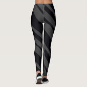 Graue und schwarze Streifen Leggings (Rückseite)