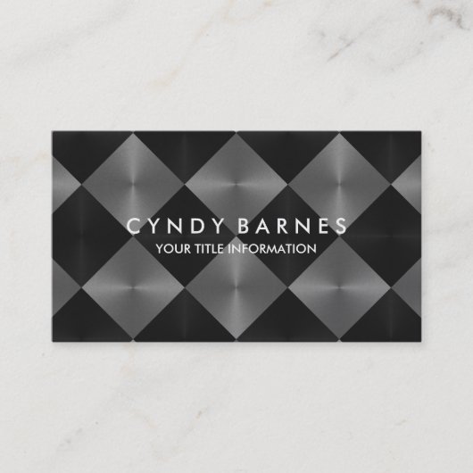 Graue und schwarze Tiles-Visitenkarte Visitenkarte (Vorderseite)