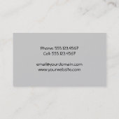 Graue und schwarze Visitenkarte (Rückseite)