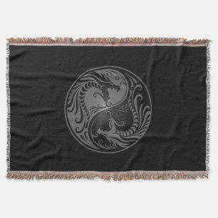 Graue und schwarze Yin Yang Drachen Decke