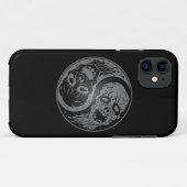 Graue und schwarze Yin Yang Zombies Case-Mate iPhone Hülle (Rückseite (Horizontal))