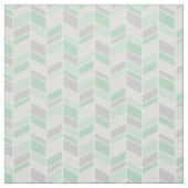 Graue und Seafoam Herringbone Zickzack Stoff (Muster)
