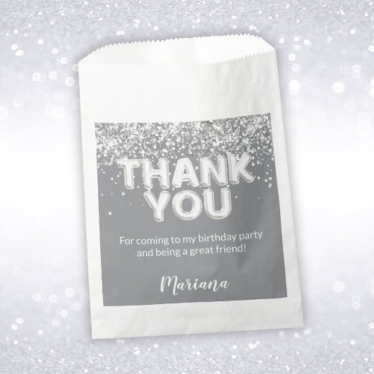 Graue und Silberne Gastgeschenke Geschenktütchen