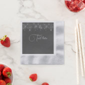 Graue und silberne Spitzen elegante, funkelnde Ser Serviette (Beispiel)