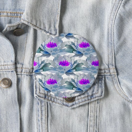 Graue und violette Blumenmuster Button (Beispiel)