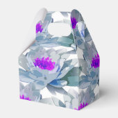 Graue und violette Blumenmuster Geschenkschachtel (Rückseite)