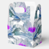 Graue und violette Blumenmuster Geschenkschachtel (Geöffnet)