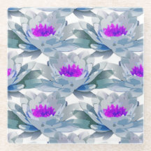 Graue und violette Blumenmuster