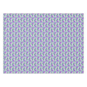 Graue und violette Blumenmuster Tischdecke (Vorderseite (Horizontal))