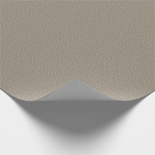 Graue und warme weiße Polka Dot entgällt winzig Geschenkpapier (Ecke)
