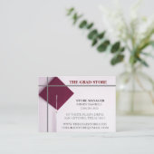 Graue und weinfarbige Graduierungskappe im Einzelh Visitenkarte (Stehend Vorderseite)