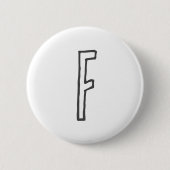 Graue und weiße Anfangsbuchstaben Mit Monogramm Sc Button (Vorderseite)