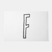 Graue und weiße Anfangsbuchstaben Mit Monogramm Sc Fußmatte (Vorderseite)