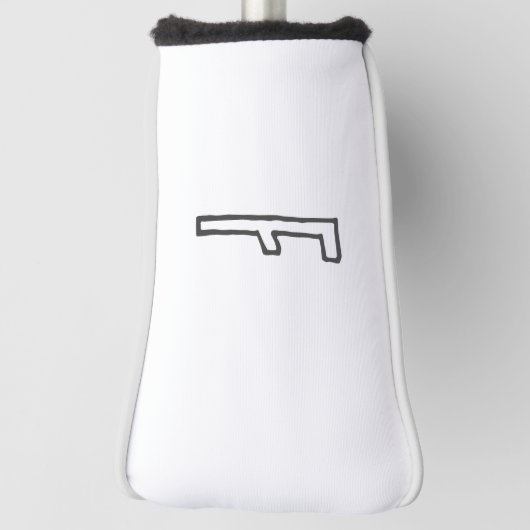 Graue und weiße Anfangsbuchstaben Mit Monogramm Sc Golf Headcover (Rotieren 90)