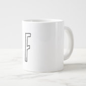 Graue und weiße Anfangsbuchstaben Mit Monogramm Sc Jumbo-Tasse (Vorderseite Rechts)
