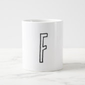 Graue und weiße Anfangsbuchstaben Mit Monogramm Sc Jumbo-Tasse (Vorderseite)