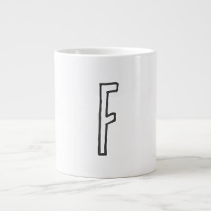 Graue und weiße Anfangsbuchstaben Mit Monogramm Sc Jumbo-Tasse