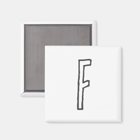 Graue und weiße Anfangsbuchstaben Mit Monogramm Sc Magnet (Vorderseite/Rückseite)