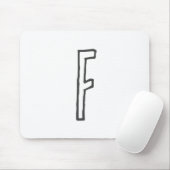 Graue und weiße Anfangsbuchstaben Mit Monogramm Sc Mousepad (Mit Mouse)