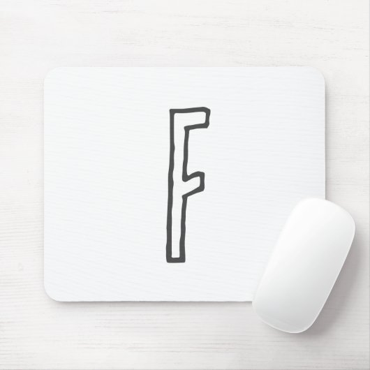 Graue und weiße Anfangsbuchstaben Mit Monogramm Sc Mousepad (Mit Mouse)