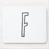 Graue und weiße Anfangsbuchstaben Mit Monogramm Sc Mousepad (Vorne)