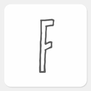 Graue und weiße Anfangsbuchstaben Mit Monogramm Sc Quadratischer Aufkleber