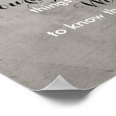 Graue und weiße Anführungszeichen Poster (Ecke)