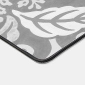 Graue und weiße Art Deco Blumenstube Matte Pad Schreibtischunterlage (Ecke)